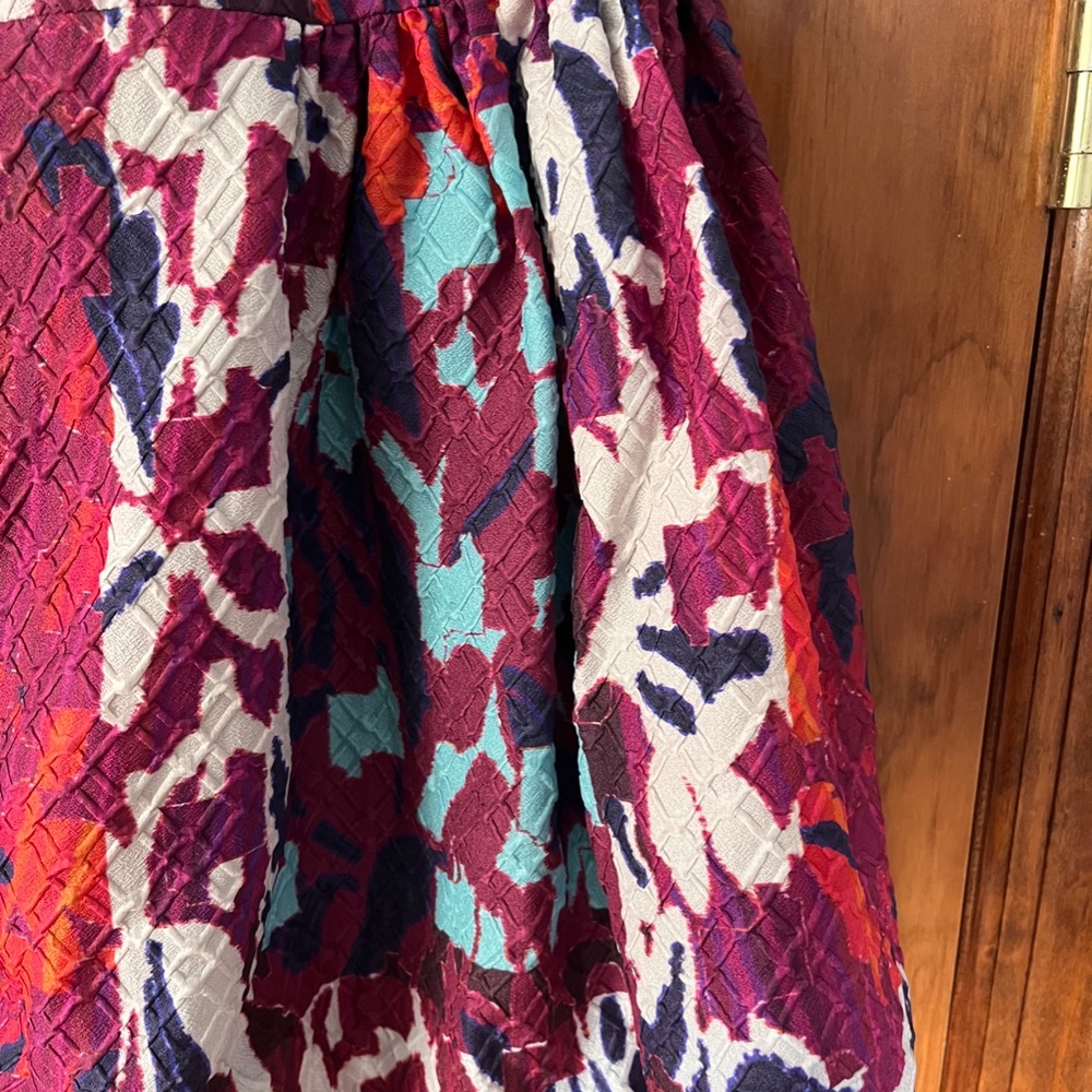 Peter Pilotto Fit and Flare Dress Multicolor Orchid Print size 8 US - Picture 5 of 10